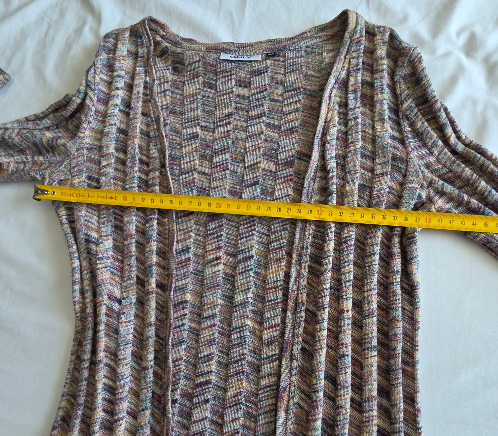 Long heathered cardigan XS Only open fine knit vest – photo 9